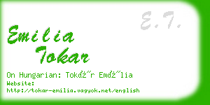 emilia tokar business card
